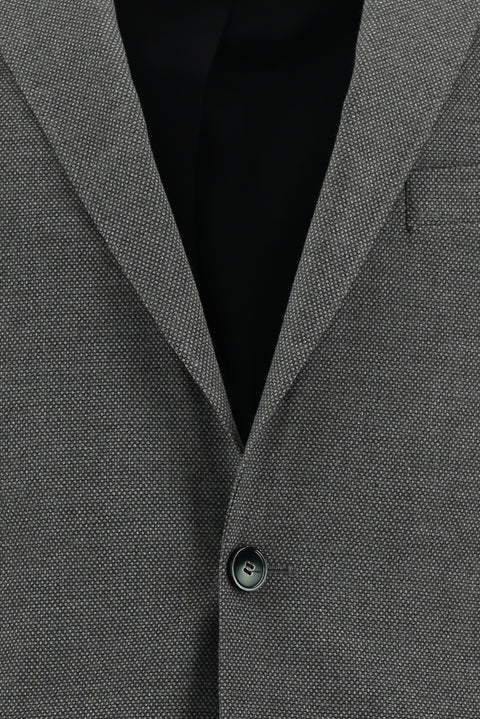 Orta Füme 7 Drop Slim Fit Dar Kesim Desenli Takım Elbise