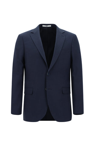  Orta Lacivert 7 Drop Slim Fit Dar Kesim Desenli Takım Elbise