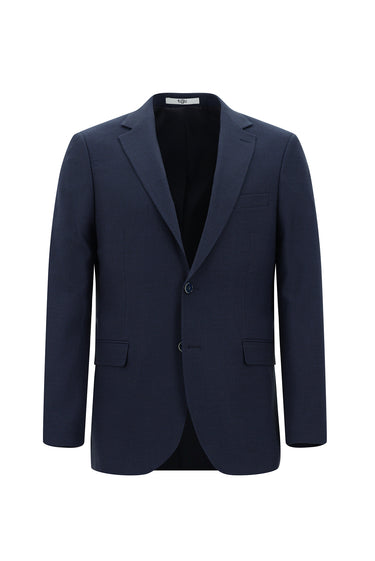  Orta Lacivert Slim Fit Dar Kesim Klasik Desenli Takım Elbise