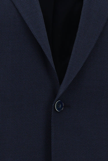 Orta Lacivert Slim Fit Dar Kesim Klasik Desenli Takım Elbise