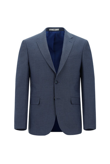 Koyu Mavi  Slim Fit Dar Kesim Klasik Desenli Takım Elbise