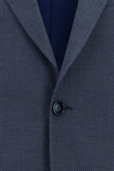 Koyu Mavi  Slim Fit Dar Kesim Klasik Desenli Takım Elbise