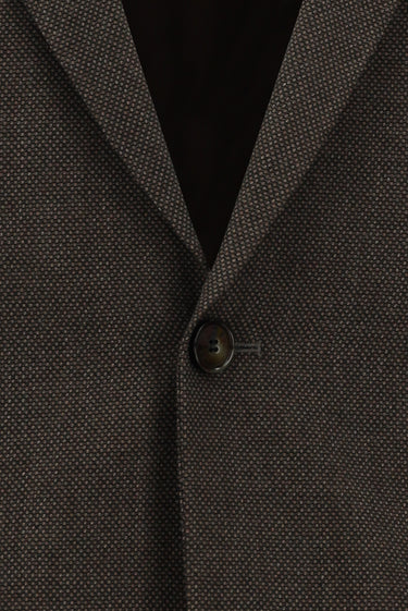 Orta Kahve Slim Fit Dar Kesim Klasik Desenli Takım Elbise