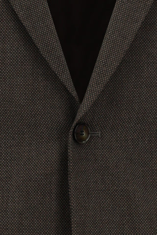  Orta Kahve 7 Drop Slim Fit Dar Kesim Desenli Takım Elbise