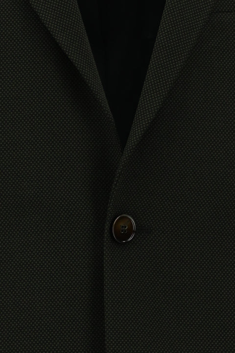 Koyu Haki 6 Drop Regular Fit Standart Kesim Desenli Takım Elbise