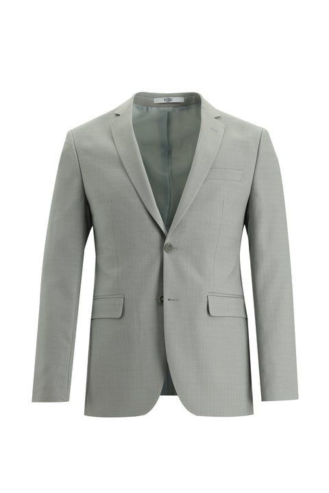 Açık Gri 7 Drop Super Slim Fit Eksra Dar Kesim Desenli Takım Elbise