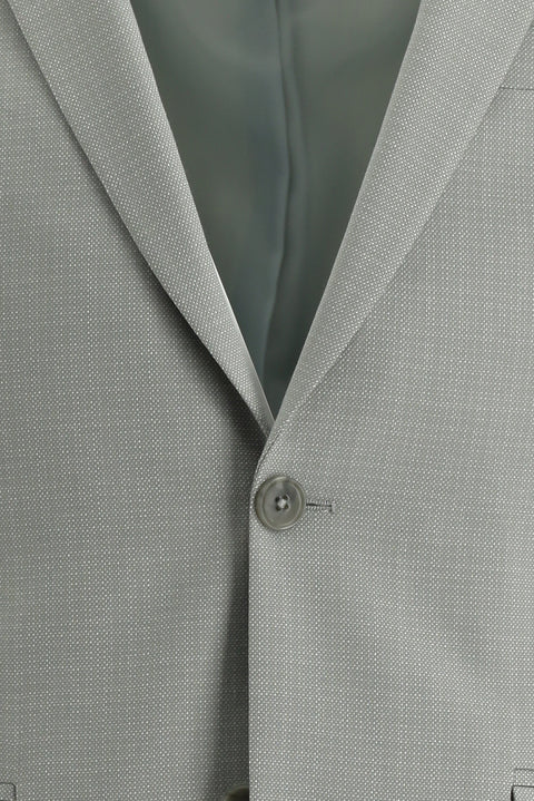 Açık Gri 7 Drop Super Slim Fit Eksra Dar Kesim Desenli Takım Elbise