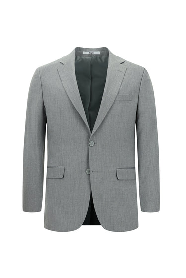 Orta Füme Regular Fit Klasik Desenli Takım Elbise