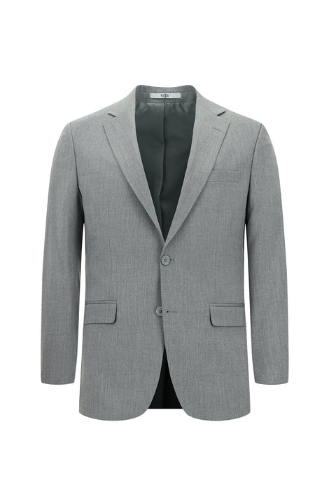 Orta Füme 6 Drop Regular Fit Standart Kesim Desenli Takım Elbise