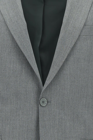  Orta Füme Regular Fit Klasik Desenli Takım Elbise