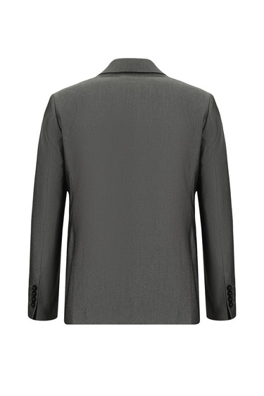  Koyu Antrasit Slim Fit Dar Kesim Klasik Desenli Takım Elbise