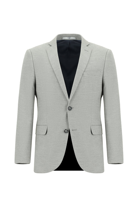 Orta Gri 7 Drop Super Slim Fit Eksra Dar Kesim Desenli Takım Elbise