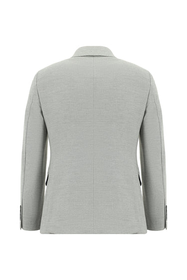  Orta Gri Super Slim Fit Ekstra Dar Kesim Klasik Desenli Takım Elbise