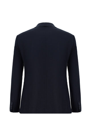  Koyu Lacivert Super Slim Fit Ekstra Dar Kesim Klasik Desenli Takım Elbise