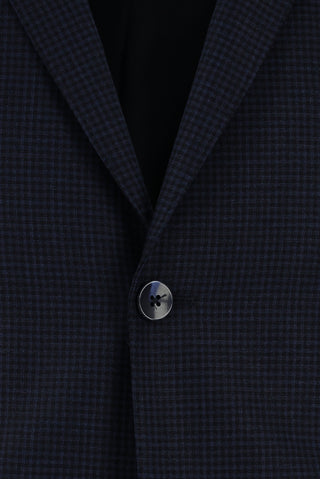  Koyu Lacivert Super Slim Fit Ekstra Dar Kesim Klasik Desenli Takım Elbise