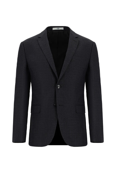  Koyu Antrasit Super Slim Fit Ekstra Dar Kesim Klasik Desenli Takım Elbise