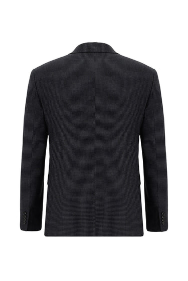  Koyu Antrasit Super Slim Fit Ekstra Dar Kesim Klasik Desenli Takım Elbise