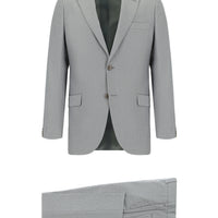 Light Gray 7 Drop Slim Fit Patterned Suit
