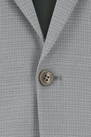  Açık Gri Regular Fit Klasik Desenli Takım Elbise