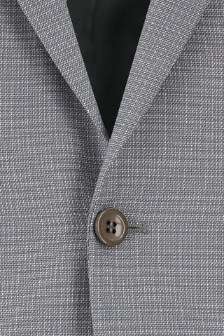 Orta Gri 7 Drop Slim Fit Dar Kesim Desenli Takım Elbise