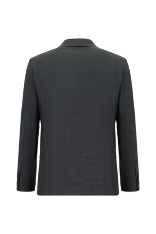  Koyu Füme Regular Fit Klasik Desenli Takım Elbise