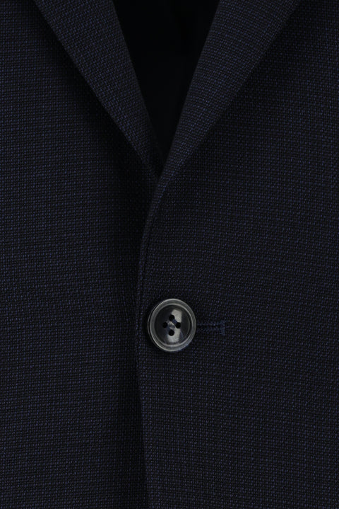 Siyah Lacivert 6 Drop Regular Fit Standart Kesim Desenli Takım Elbise