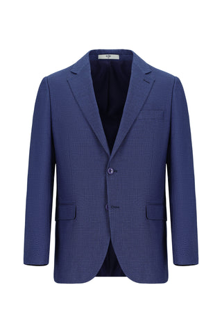  Koyu Mavi  Regular Fit Klasik Desenli Takım Elbise