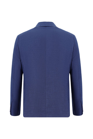  Koyu Mavi  Regular Fit Klasik Desenli Takım Elbise