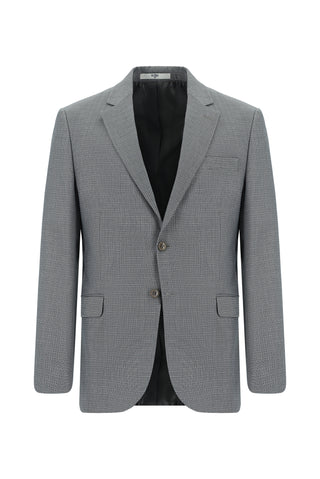  Koyu İndigo 7 Drop Slim Fit Dar Kesim Desenli Takım Elbise