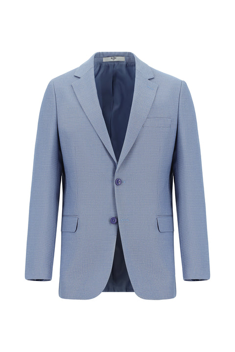 Mavi 7 Drop Slim Fit Dar Kesim Desenli Takım Elbise