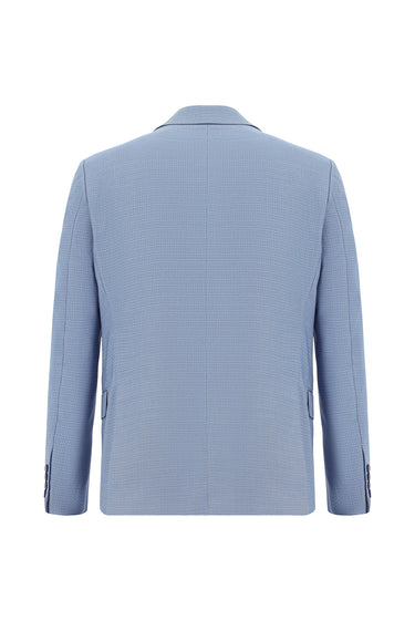 Mavi 6 Drop Regular Fit Standart Kesim Klasik Desenli Takım Elbise