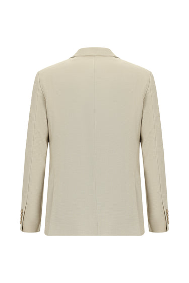 Açık Bej 6 Drop Regular Fit Standart Kesim Klasik Desenli Takım Elbise