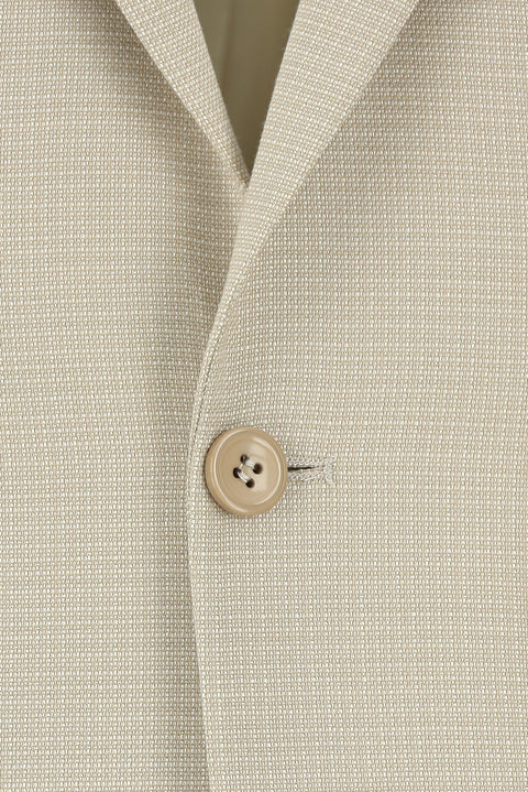 Açık Bej 7 Drop Slim Fit Dar Kesim Desenli Takım Elbise