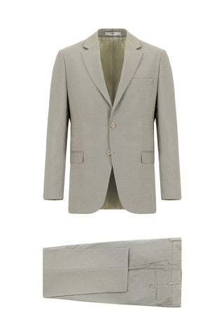  Taş Regular Fit Klasik Desenli Takım Elbise