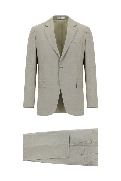 Taş 7 Drop Slim Fit Dar Kesim Desenli Takım Elbise