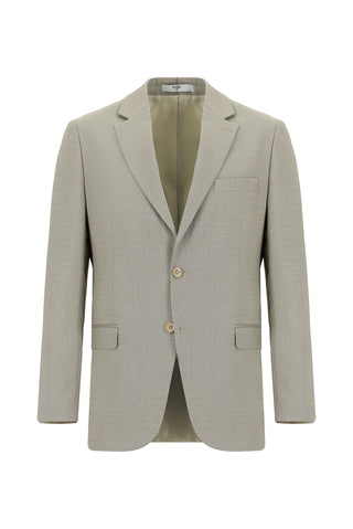  Taş Regular Fit Klasik Desenli Takım Elbise