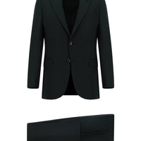 Koyu Yeşil 7 Drop Slim Fit Dar Kesim Klasik Desenli Takım Elbise