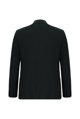  Koyu Yeşil 7 Drop Slim Fit Dar Kesim Desenli Takım Elbise