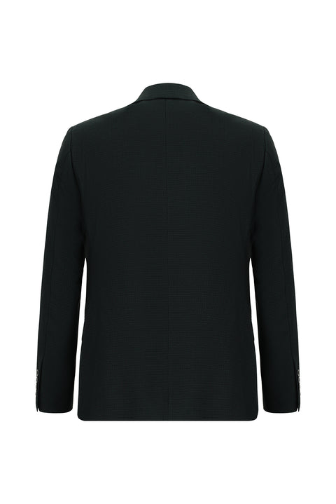 Koyu Yeşil 7 Drop Slim Fit Dar Kesim Desenli Takım Elbise