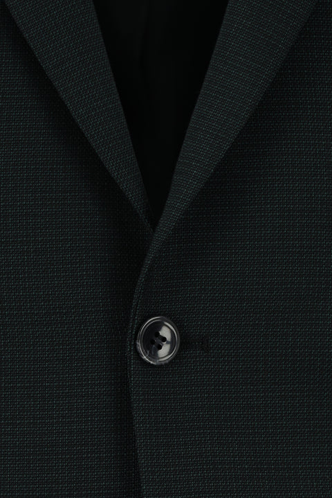 Koyu Yeşil 7 Drop Slim Fit Dar Kesim Desenli Takım Elbise