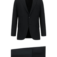 Koyu Antrasit 7 Drop Slim Fit Dar Kesim Desenli Takım Elbise