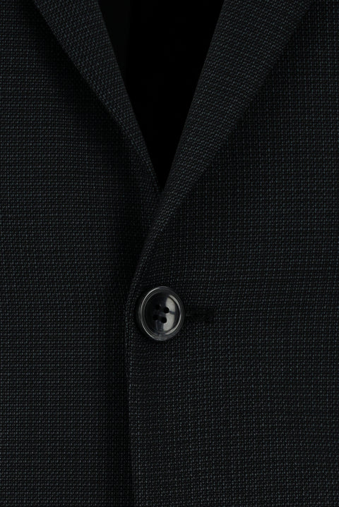 Koyu Antrasit 7 Drop Slim Fit Dar Kesim Desenli Takım Elbise