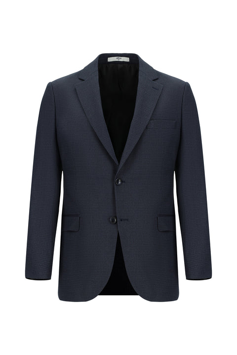 Orta Antrasit 7 Drop Slim Fit Dar Kesim Desenli Takım Elbise