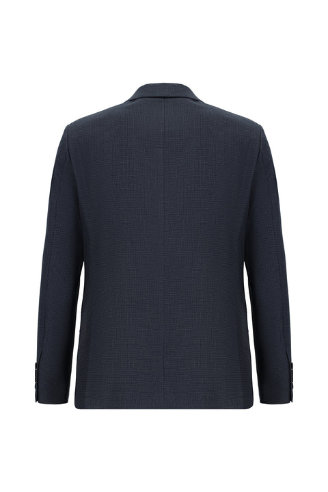 Orta Antrasit 7 Drop Slim Fit Dar Kesim Desenli Takım Elbise