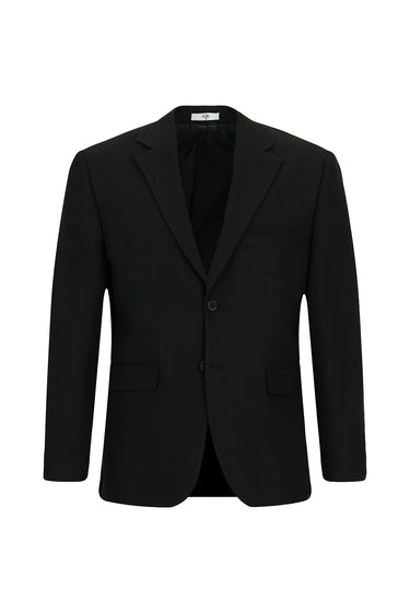 Siyah Regular Fit Desenli Klasik Takım Elbise