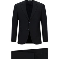 Koyu Lacivert 6 Drop Regular Fit Standart Kesim Desenli Klasik Takım Elbise