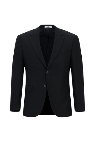  Koyu Lacivert 4 Drop Relaxed Fit Rahat Kesim Desenli Takım Elbise