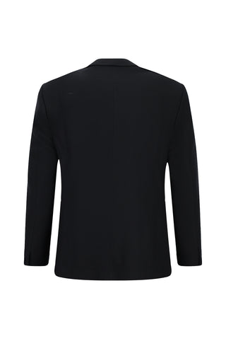  Koyu Lacivert 4 Drop Relaxed Fit Rahat Kesim Desenli Takım Elbise