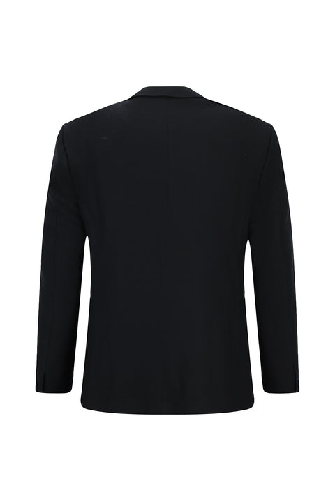 Koyu Lacivert 4 Drop Relaxed Fit Rahat Kesim Desenli Takım Elbise