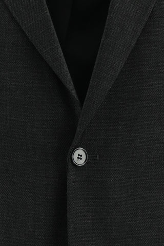  Koyu Antrasit 7 Drop Slim Fit Dar Kesim Yünlü Desenli Takım Elbise